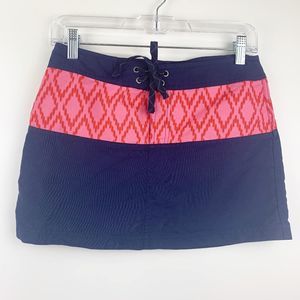 Patagonia Blue Pink Ikat Mini Board Skirt Skirtie